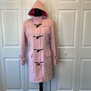 Tommy Hilfiger Wool Hooded Pink Coat Jacket